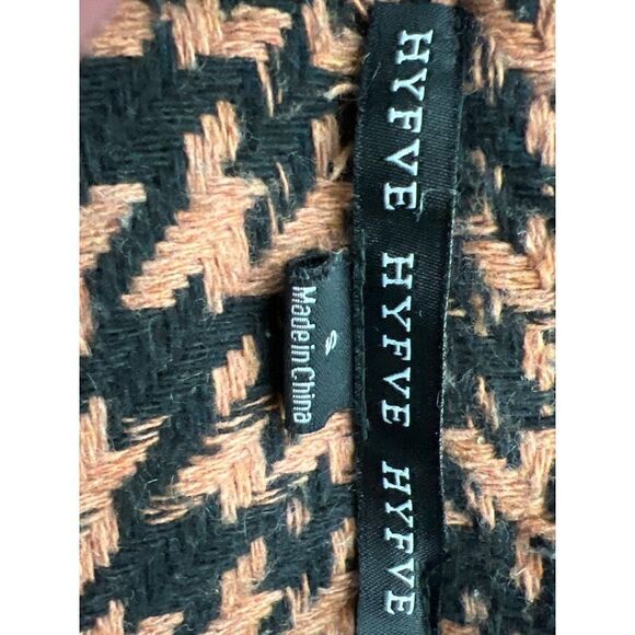 Hyfve Houndstooth Frayed Fringe Shack / Jacket Size S - Picture 10 of 12